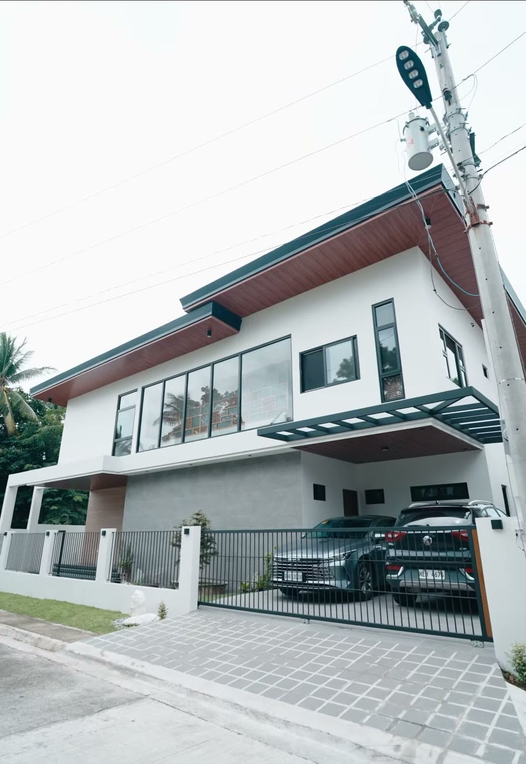 Street view of the completed home
