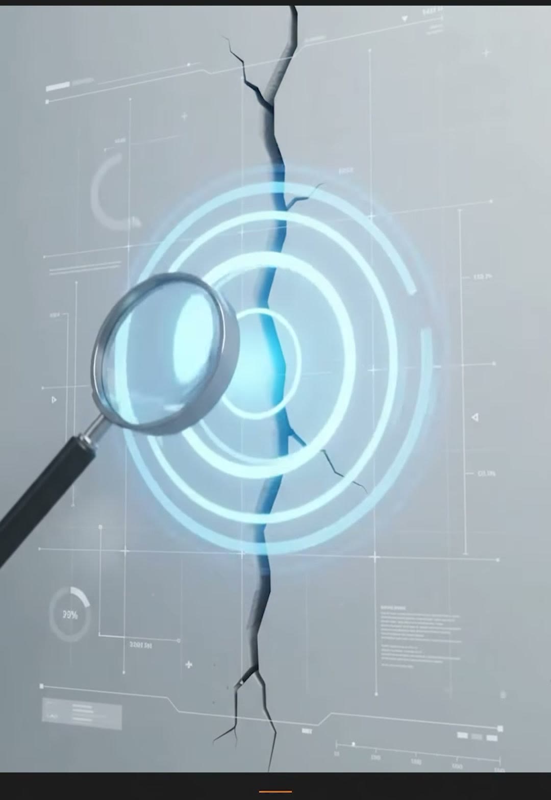 Inspecting a crack up close